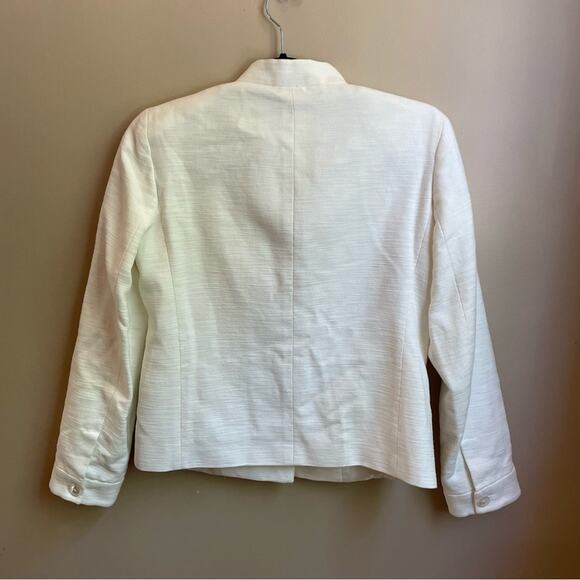 MaxMARA white hidden button blazer SIZE 4 - Picture 7 of 11